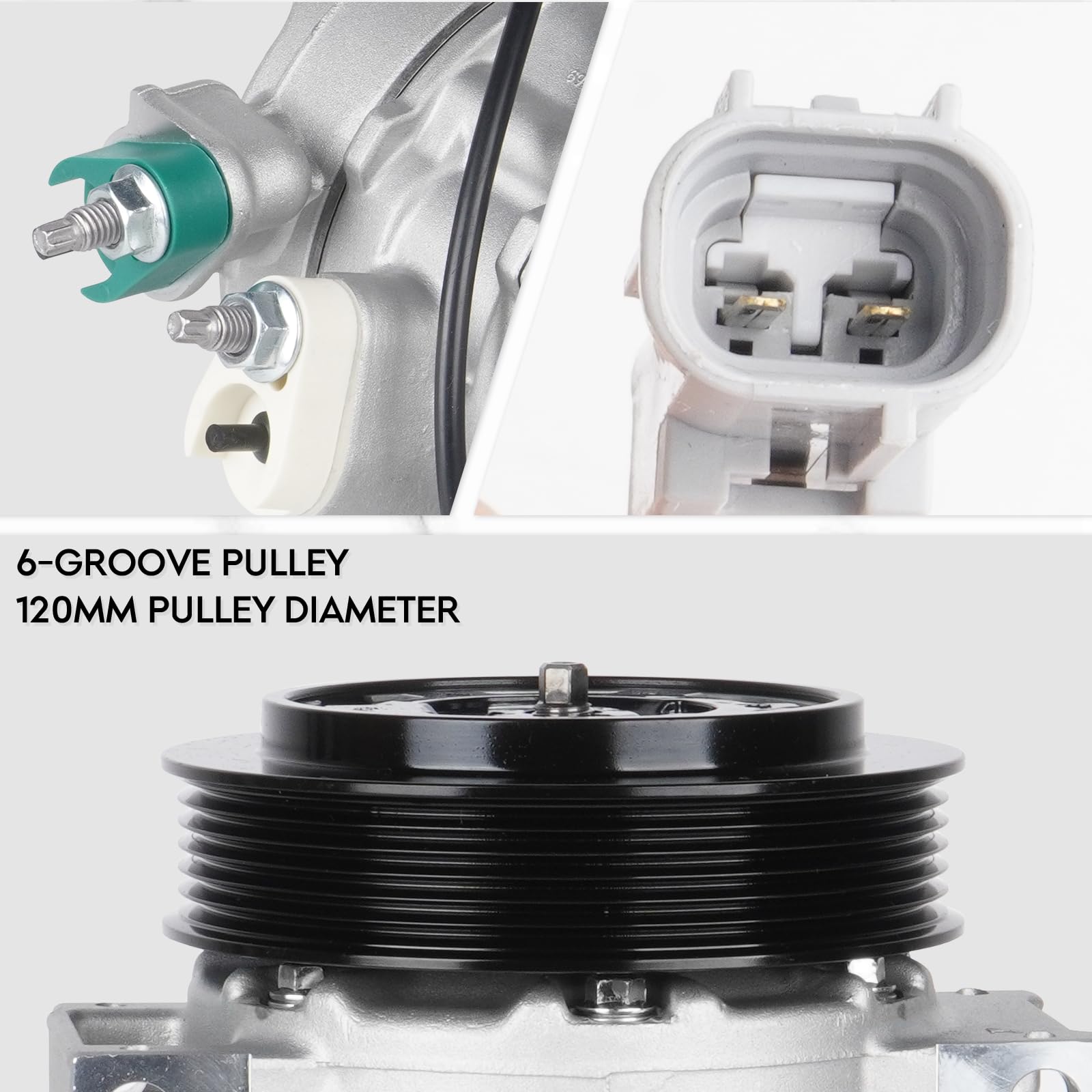 ILONPA pulley grooves detail showing six-groove design for belt traction benefit