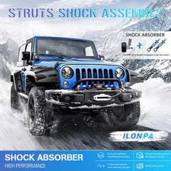 ILONPA strut close-up piston and mount highlighting durable construction