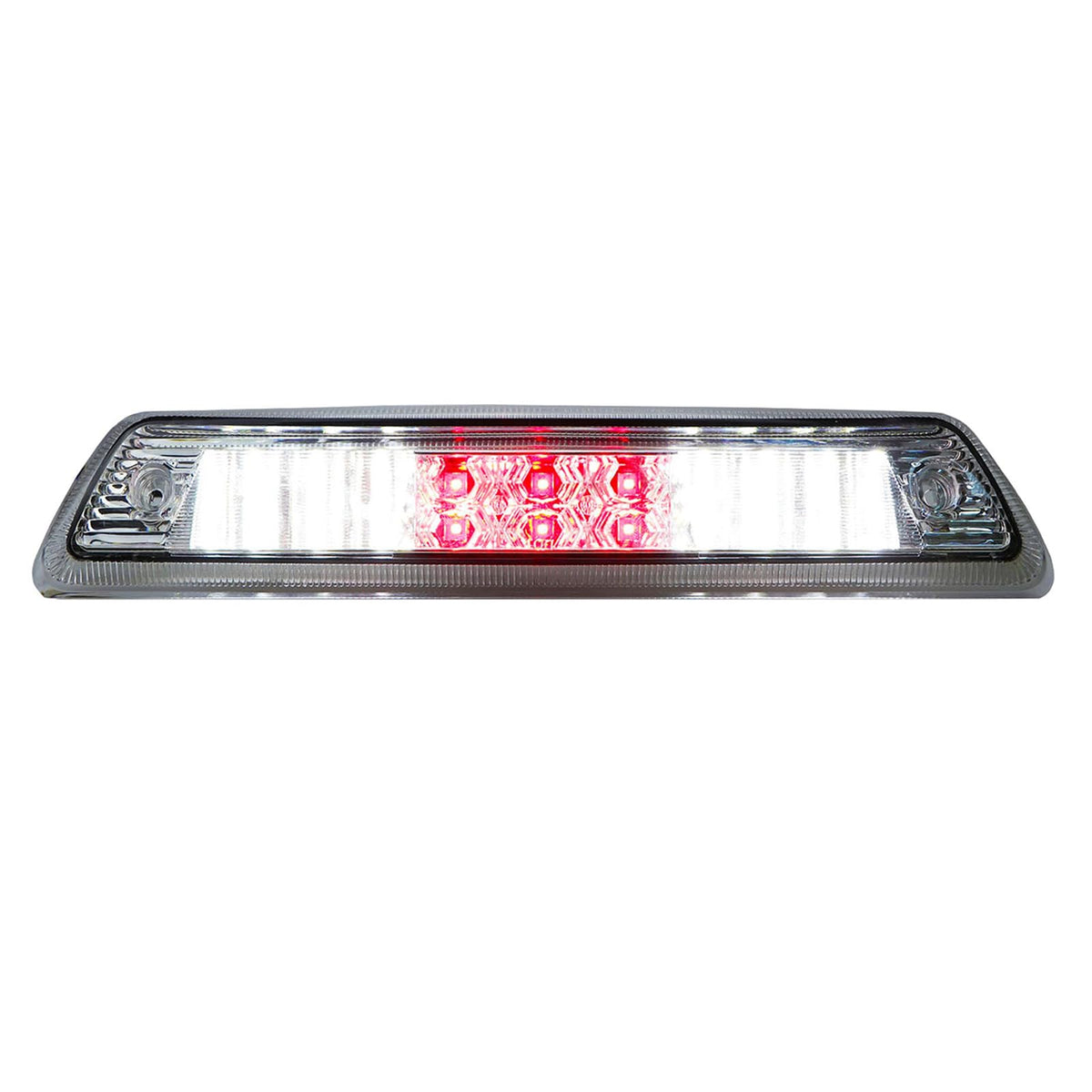 ILONPA front view of third brake light showing chrome housing and clear lens, restoring visibility