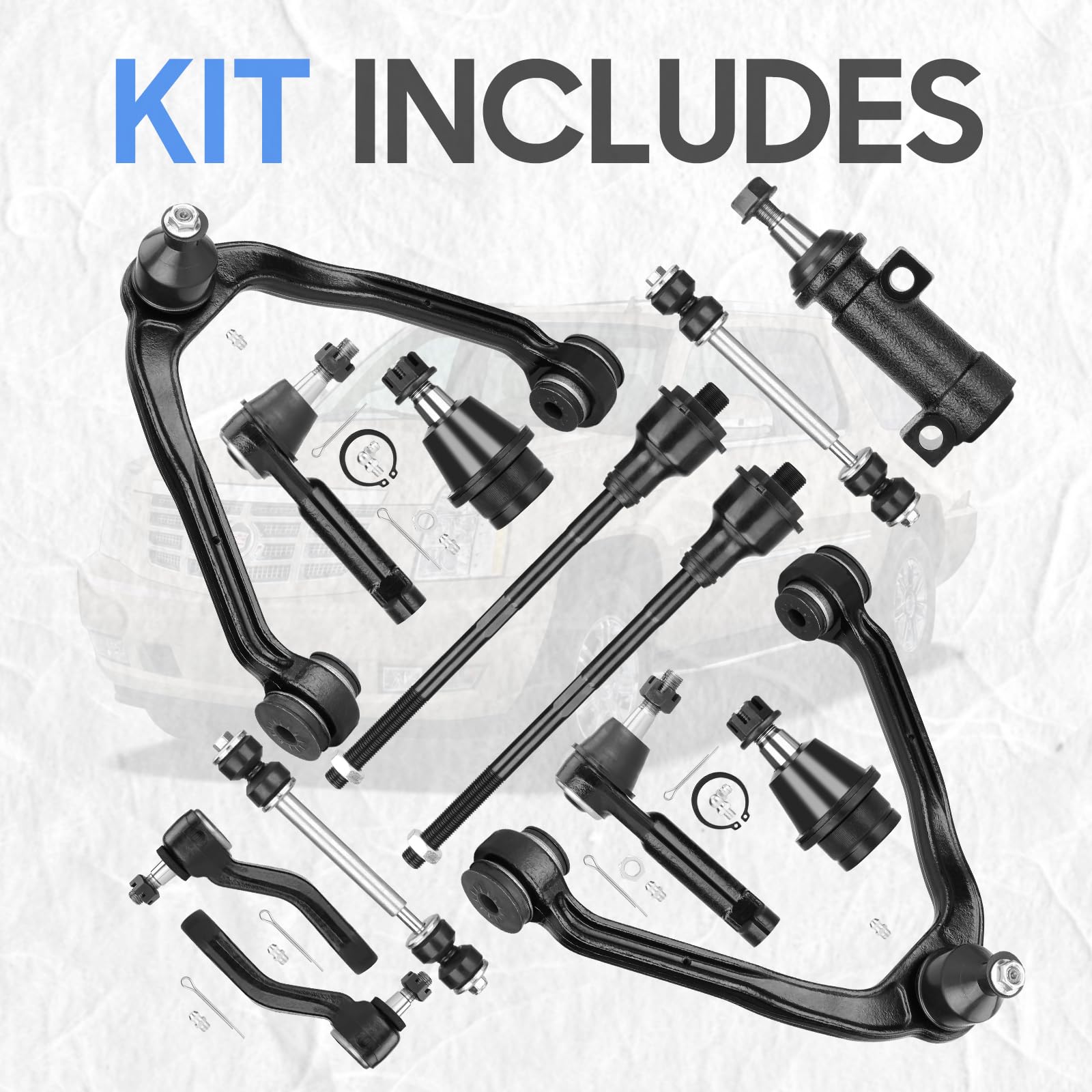 ILONPA tie rod ends group highlighting durable threads and improved steering precision