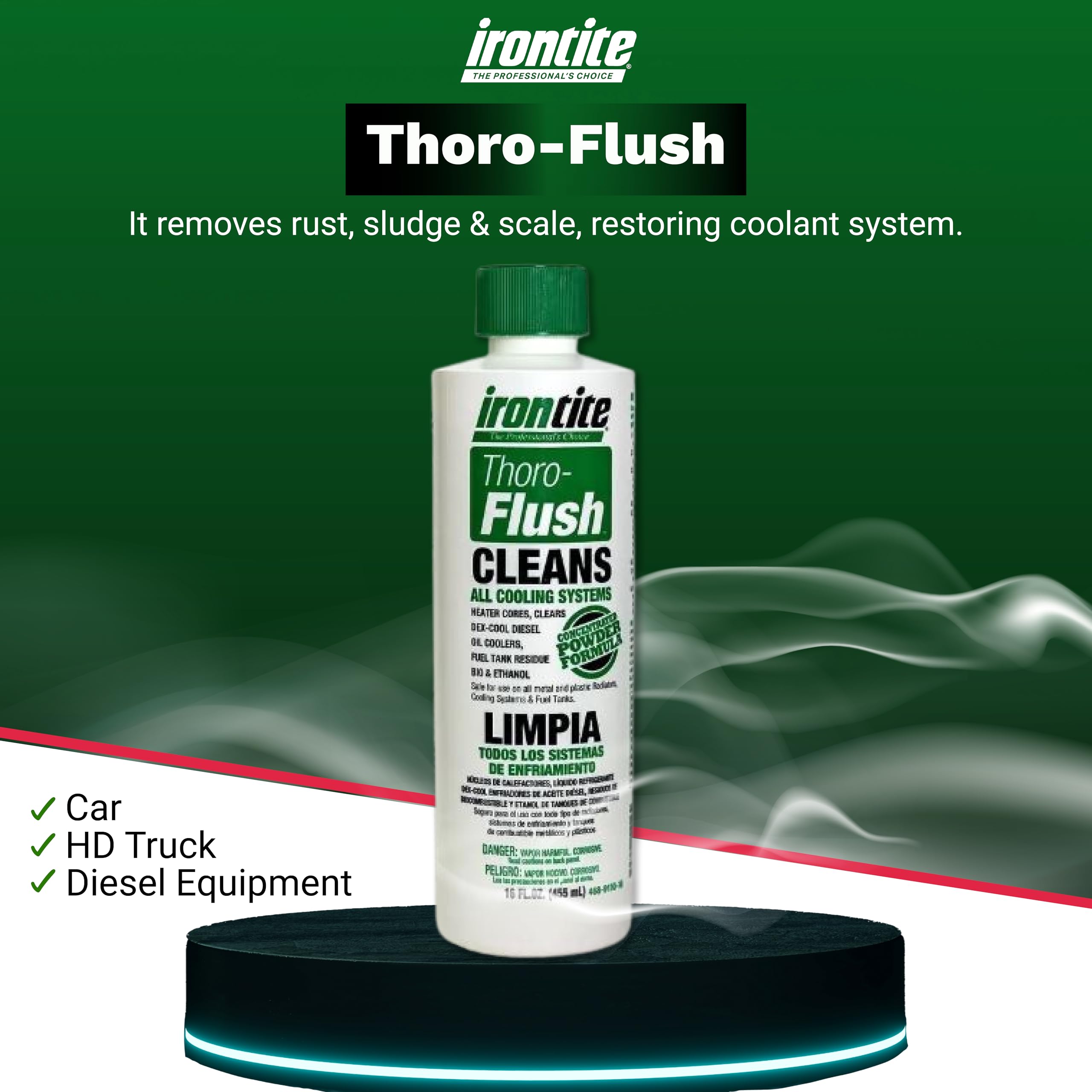 IRONTITE Thoro-Flush Coolant System Cleaner 16oz Powder – view 2