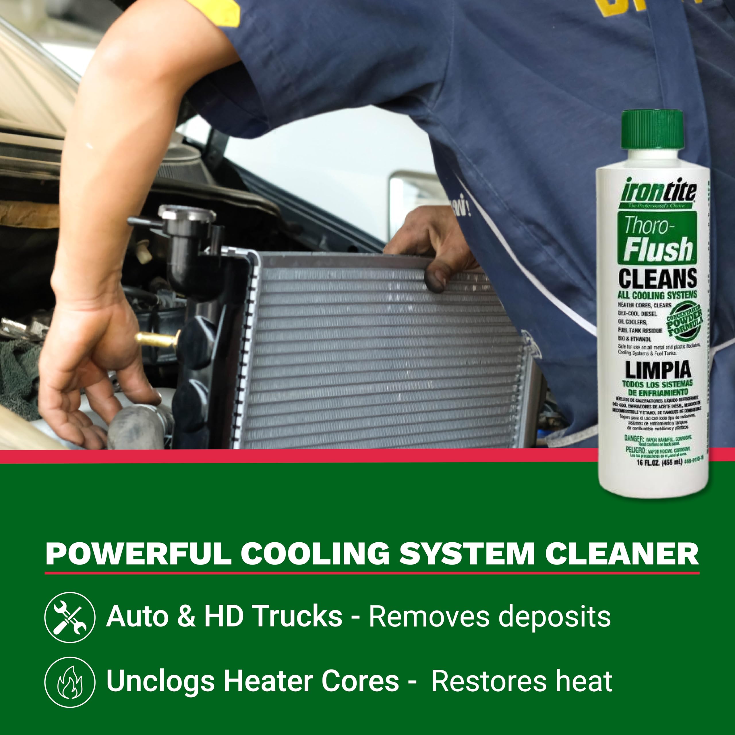 IRONTITE Thoro-Flush Coolant System Cleaner 16oz Powder – view 3