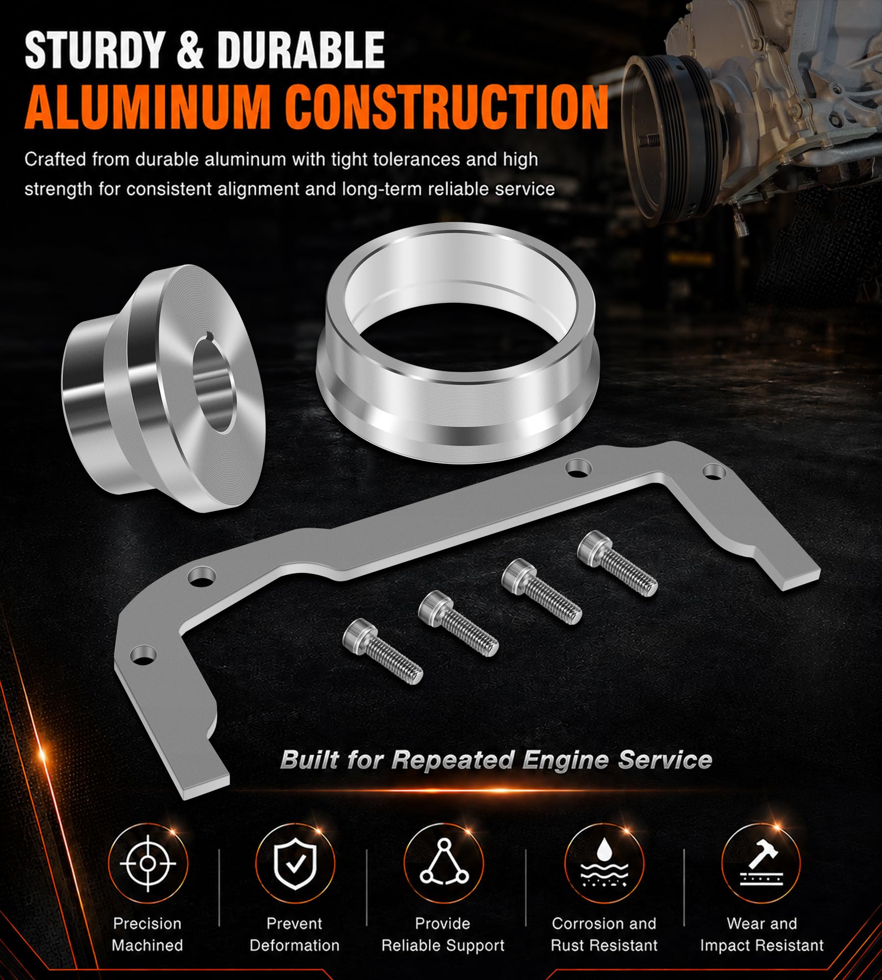 Bonbo LS-Series Billet Front & Rear Cover and Oil Pan Alignment Tool Kit – view 9
