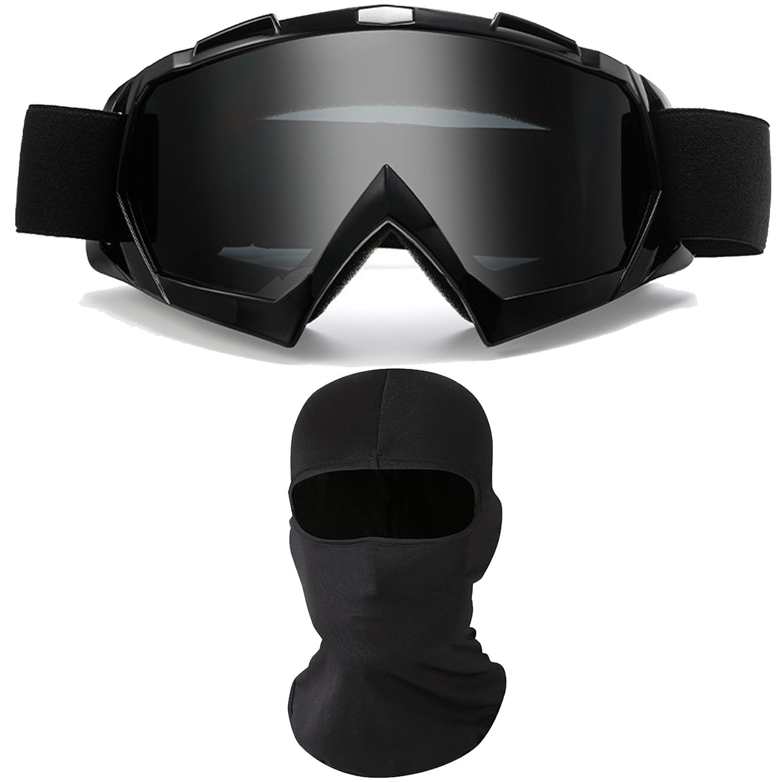 immoono front view showing black frame and smoke lenses for clear vision