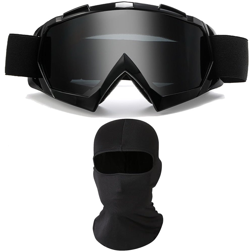 immoono front view showing black frame and smoke lenses for clear vision