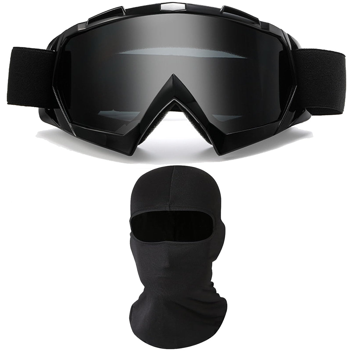immoono front view showing black frame and smoke lenses for clear vision