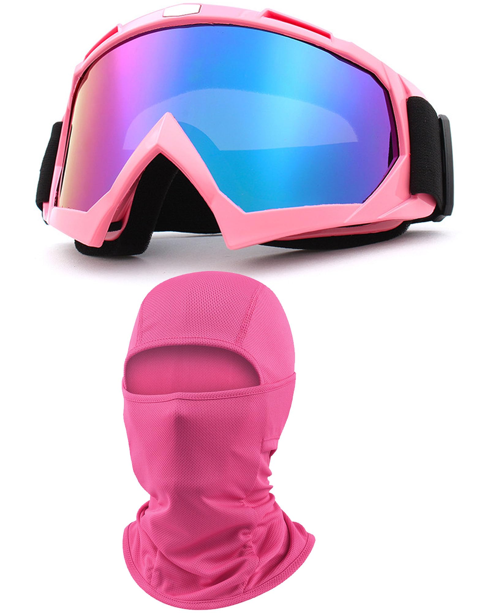 immoono front view pink goggles showing protective coverage and style benefit