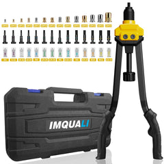 IMQUALI front view of full rivet nut tool kit showing contents and portability