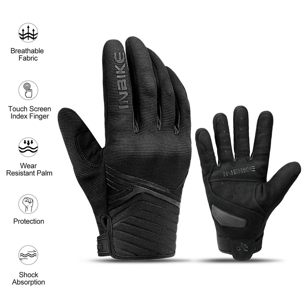 INBIKE glove next to a hand showing size and fit visualization