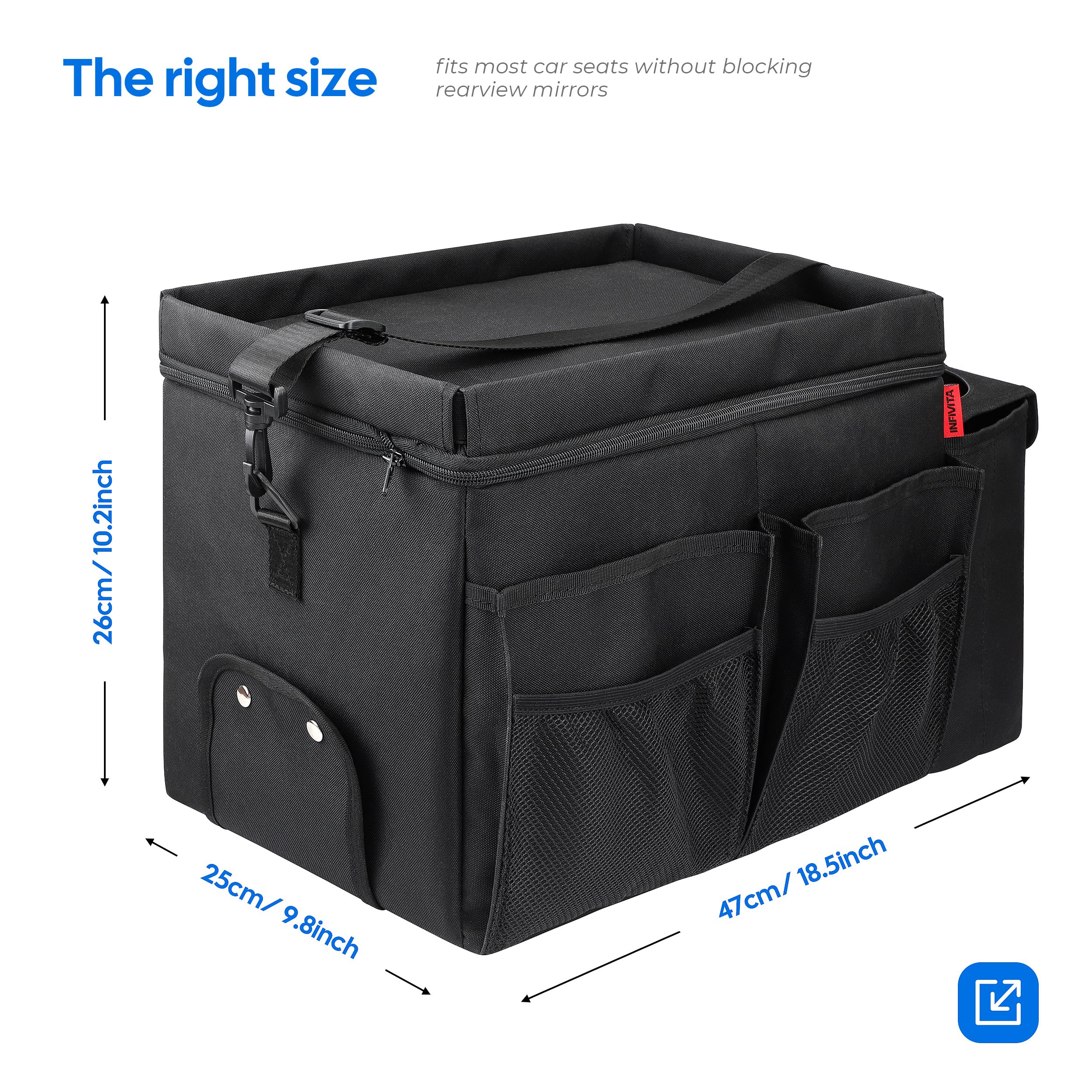 INFIVITA open insulated lid revealing thermal interior and easy access benefit