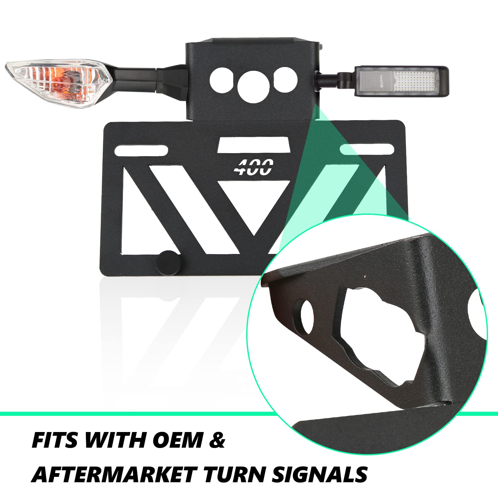 INKUDRI close-up weld seam reinforcing bracket for reduced vibration
