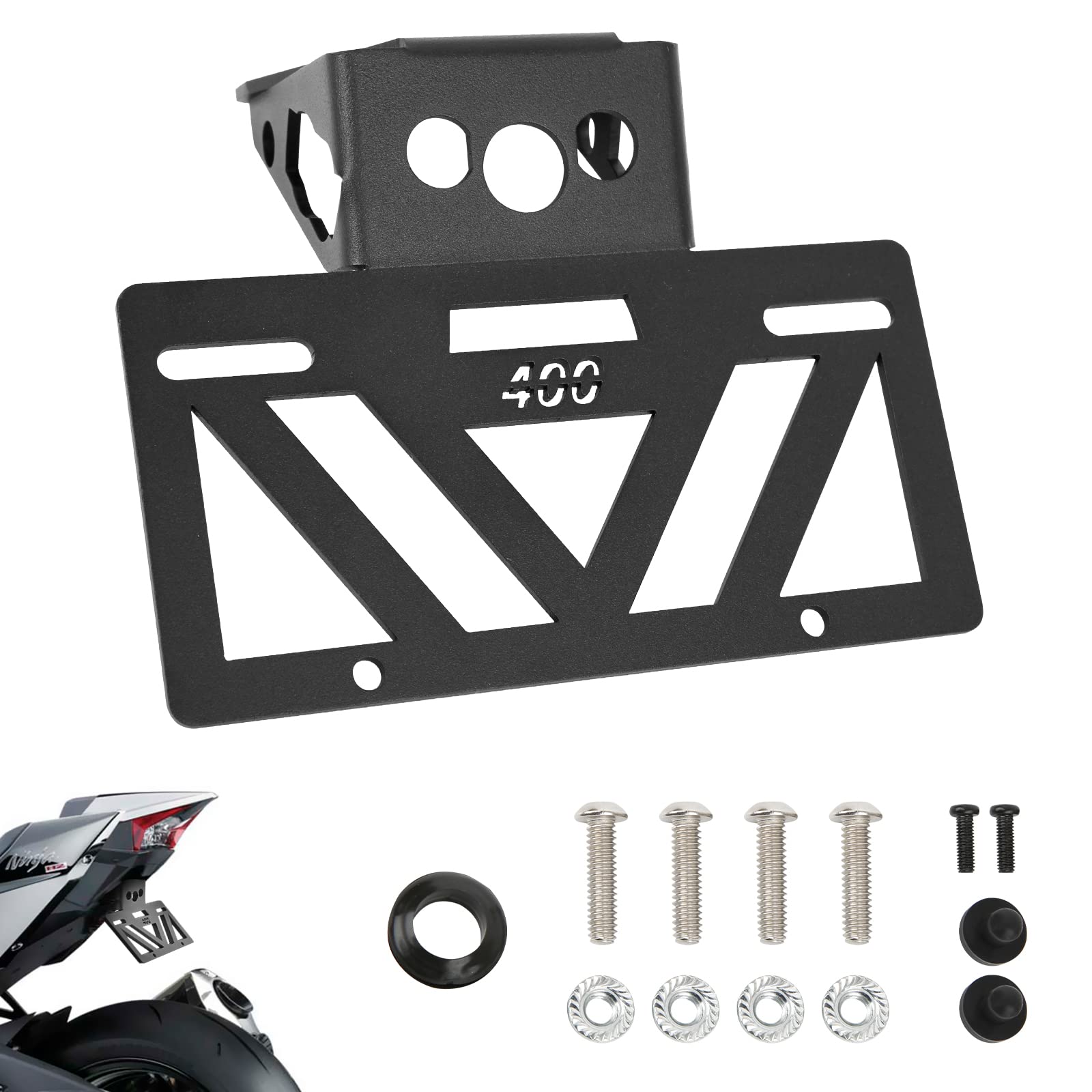 INKUDRI front view assembly showing compact plate mount and clean look