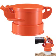 Innconee front view orange sewer cap showing bright visibility and compact storage benefit