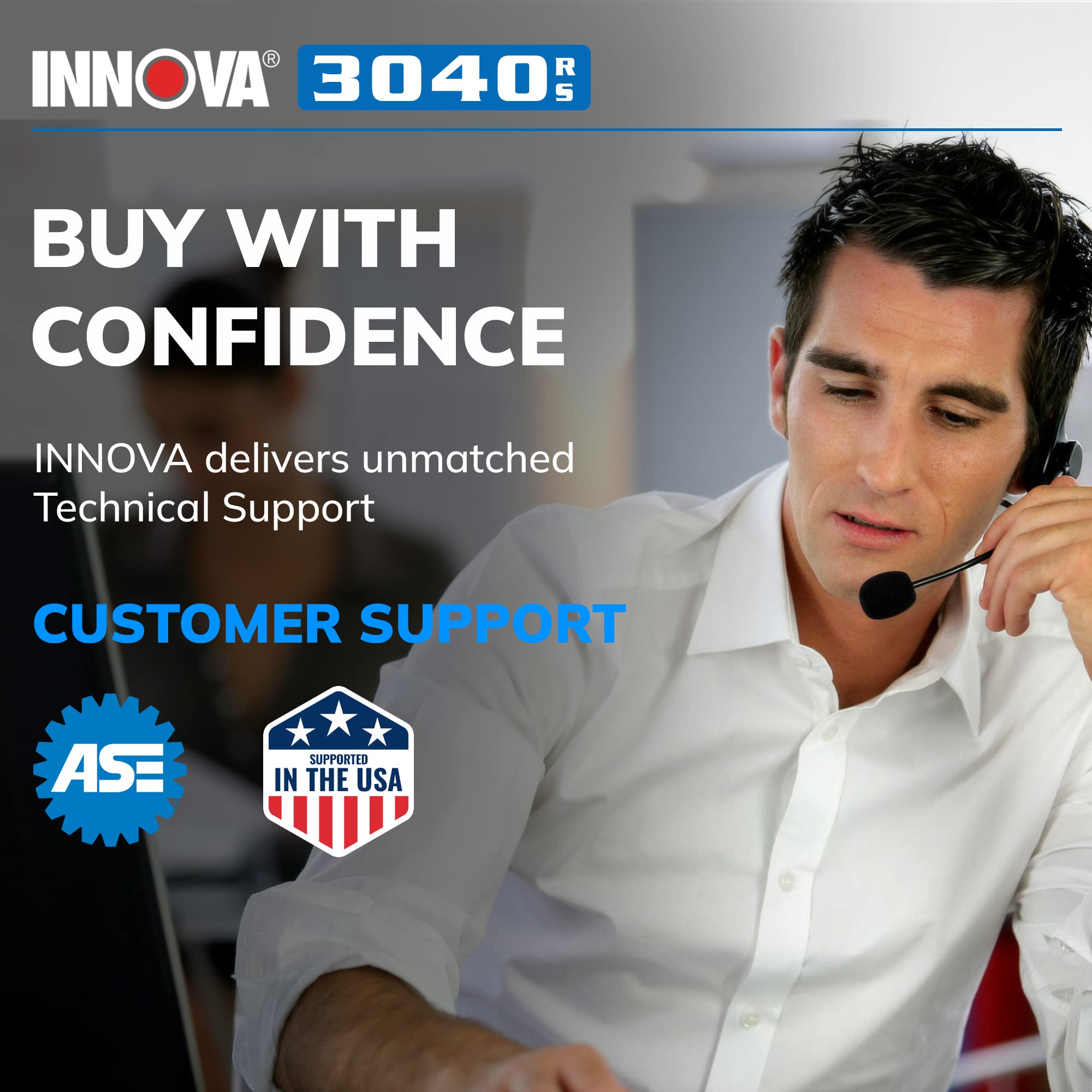 Innova 3040RS retail packaging with quick-start guide to simplify first use