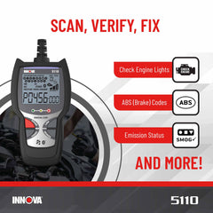 Innova display closeup showing codes and readable text for quick diagnostic decisions