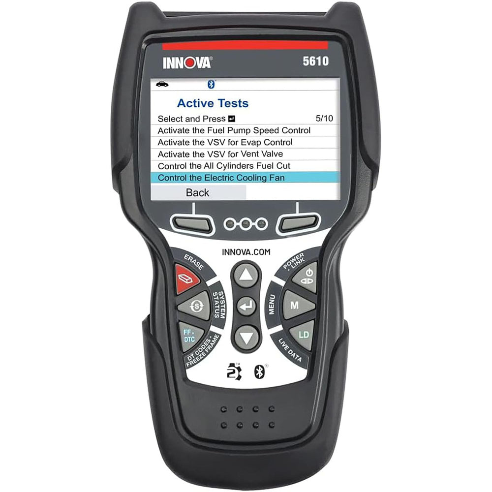 Innova 5610 front view showing screen and easy navigation for quick diagnostics