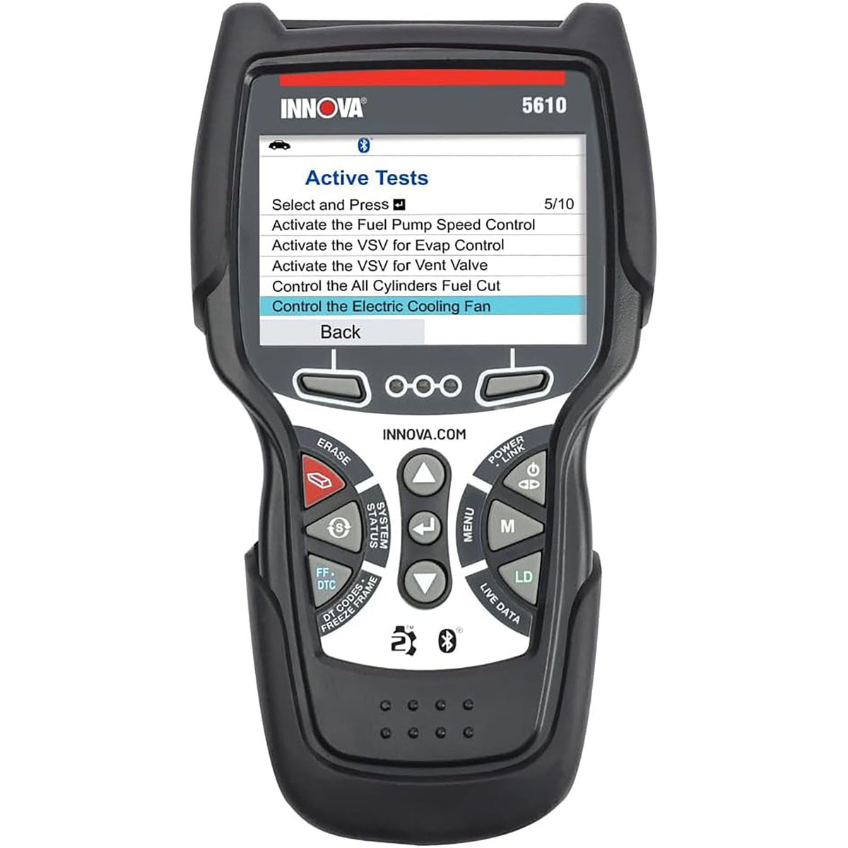 Innova 5610 front view showing screen and easy navigation for quick diagnostics