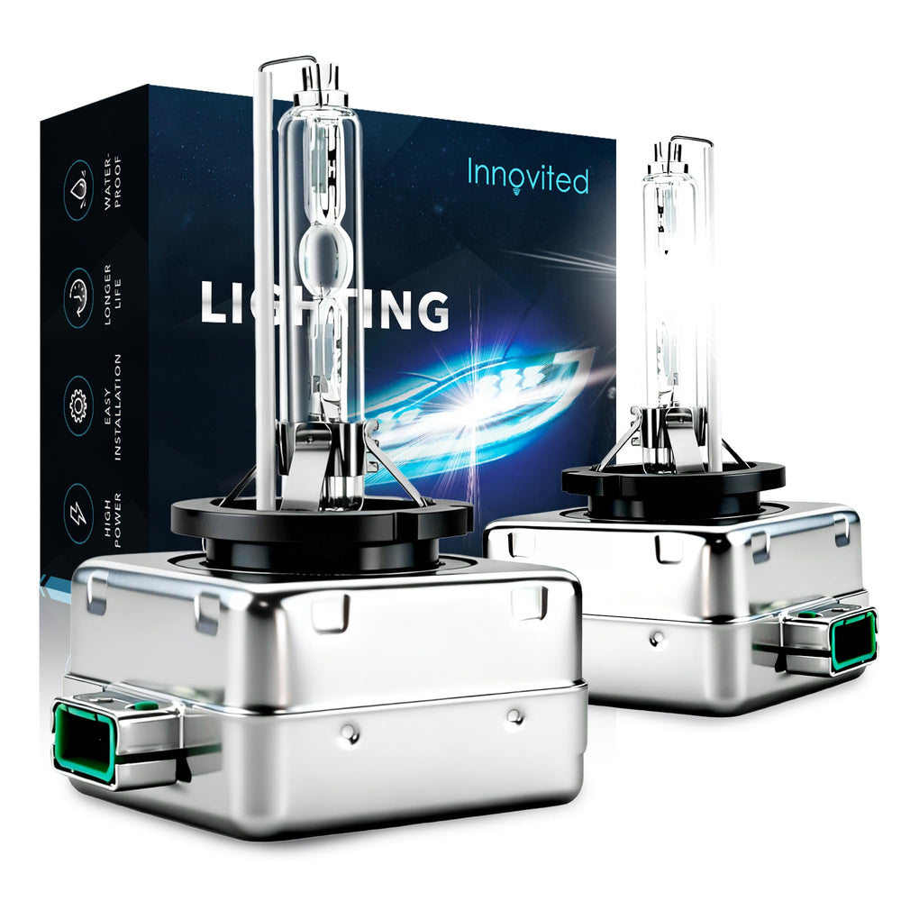 Innovited front packaging showing two D3S bulbs and pack benefits