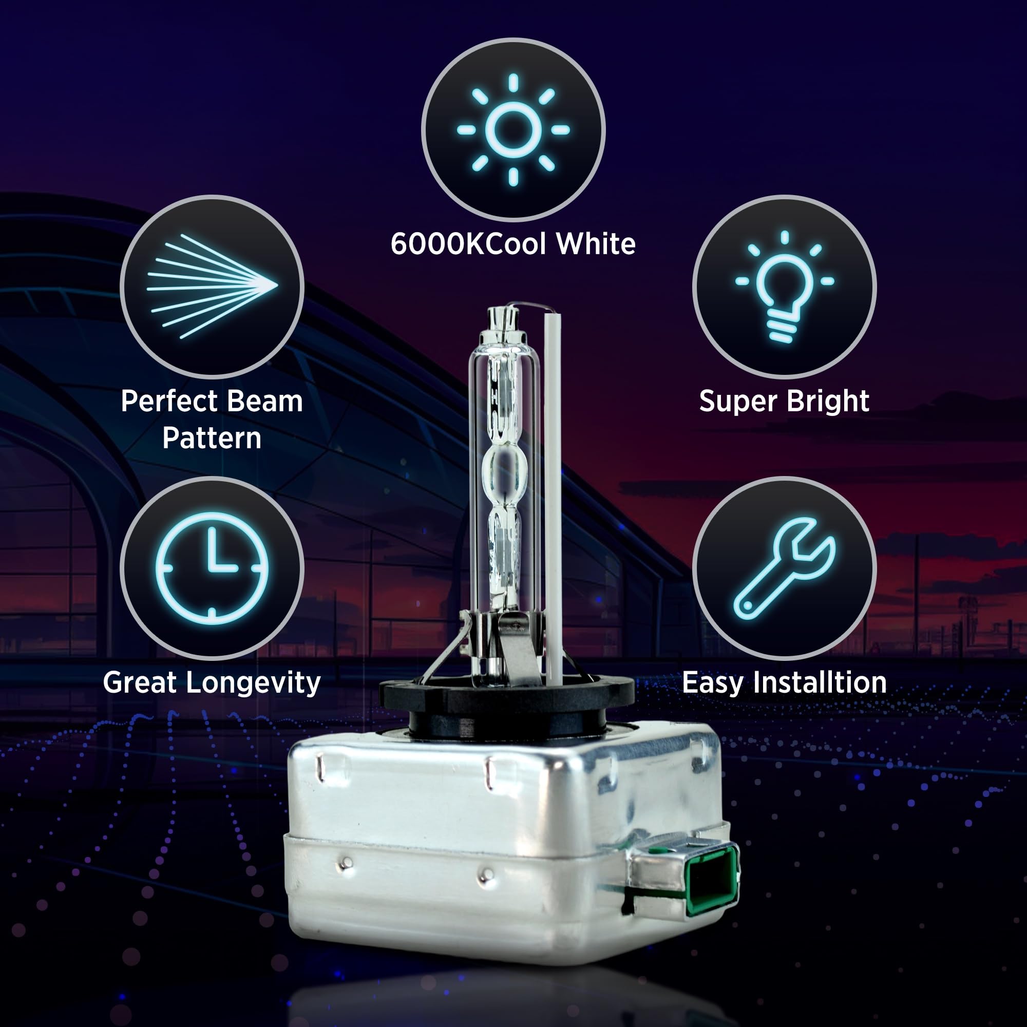Innovited label and part numbers on bulb showing OEM compatibility