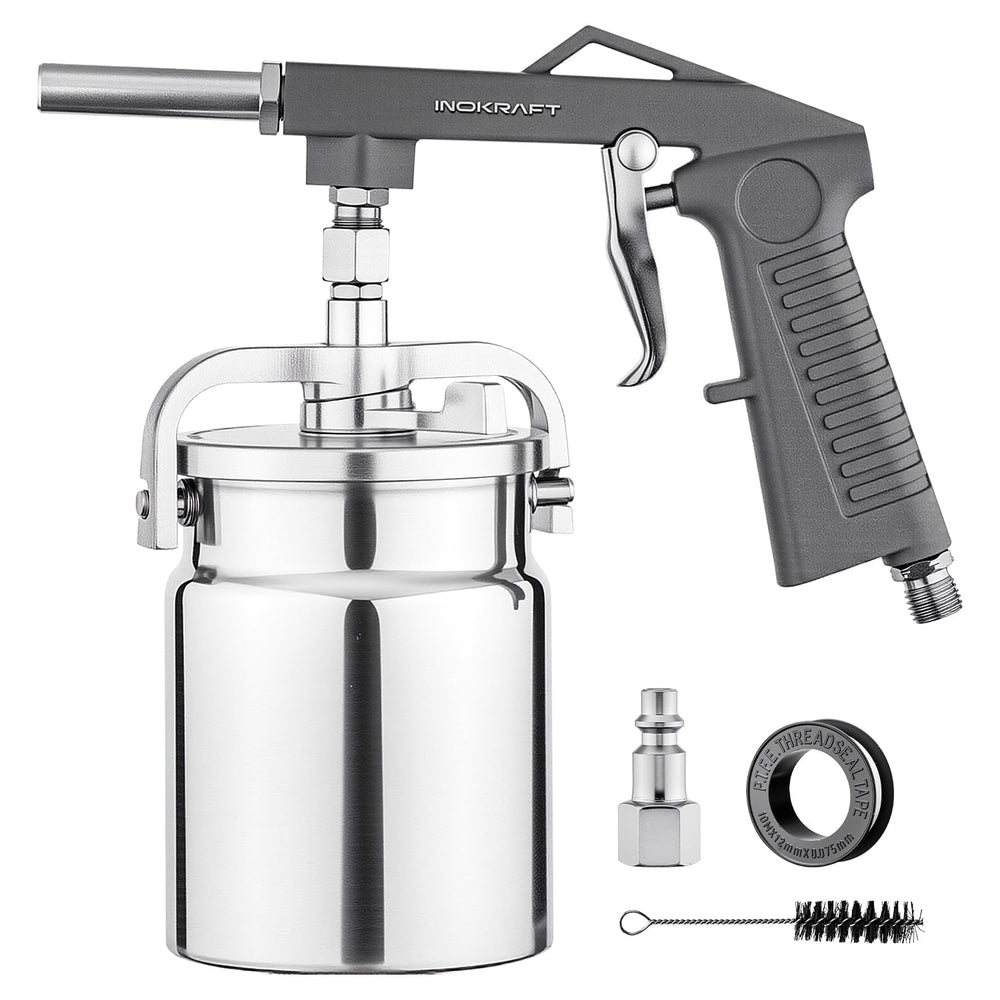 InoKraft front view of spray gun showing controls and balanced grip, enabling precise application