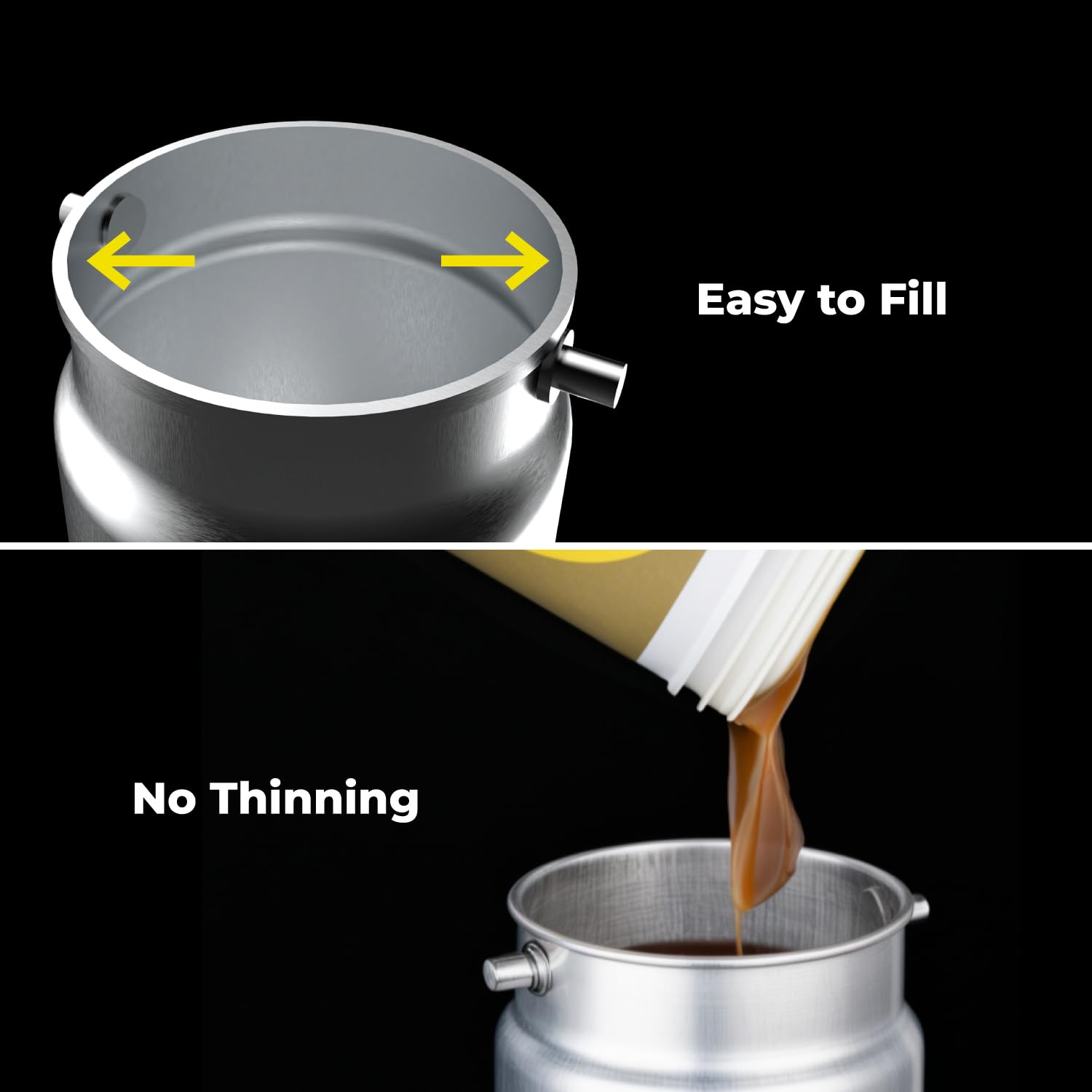 InoKraft visible spray pattern showing material flow for efficient thick-coating coverage
