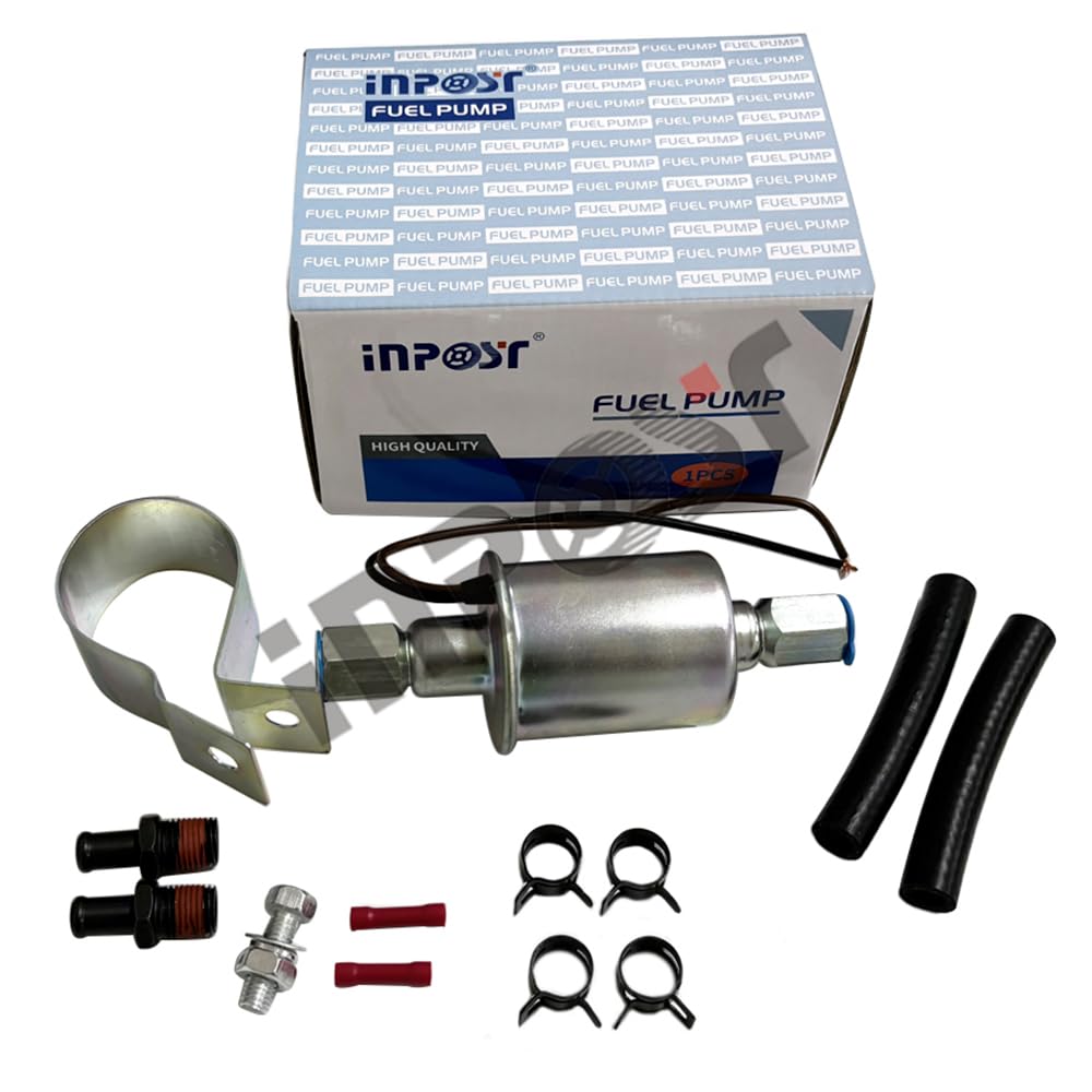 INPOST E8090 front view showing compact pump body and flow arrow, ease of fit