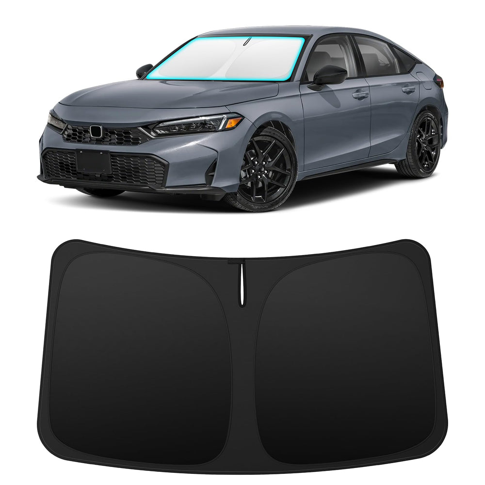 INSAUTO front view on Honda Civic showing full windshield coverage and protection