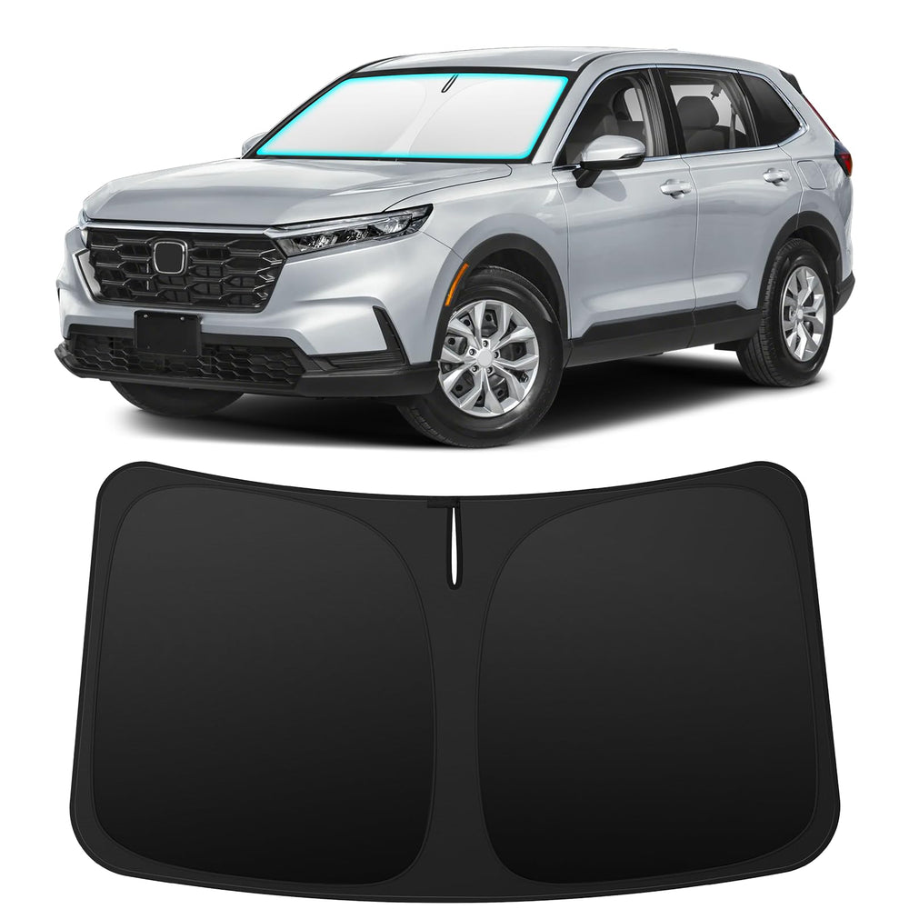INSAUTO front view of shade showing perfect Honda CRV fit and full coverage benefit