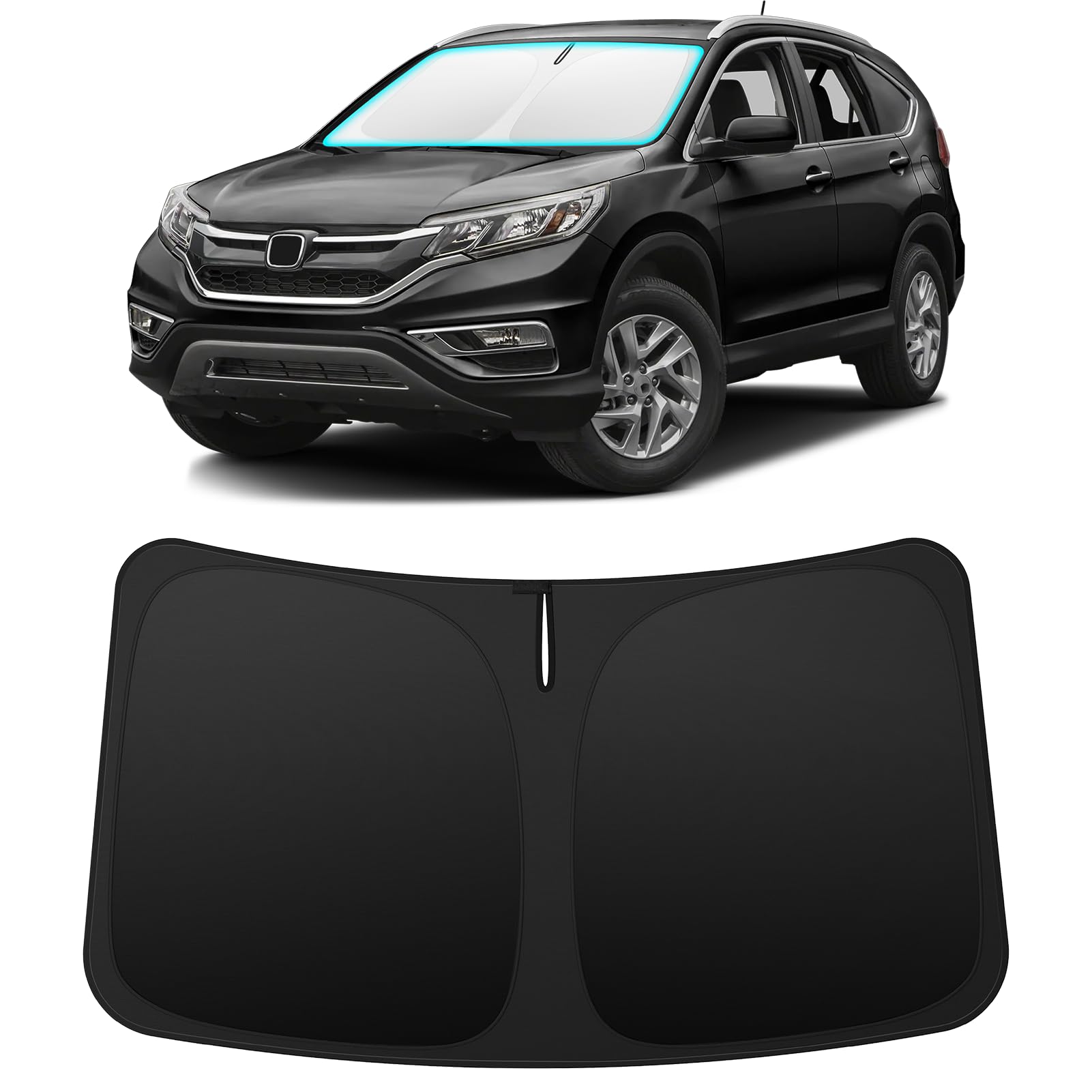 INSAUTO front view on Honda CR-V showing full windshield coverage and protection