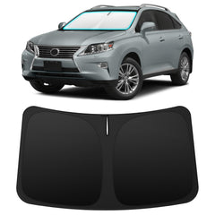 INSAUTO front packaging view showing custom-fit shade protecting windshield