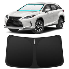 INSAUTO front view installed on Lexus RX showing full windshield coverage and protection