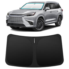 INSAUTO front view installed on Lexus TX windshield showing full coverage benefit