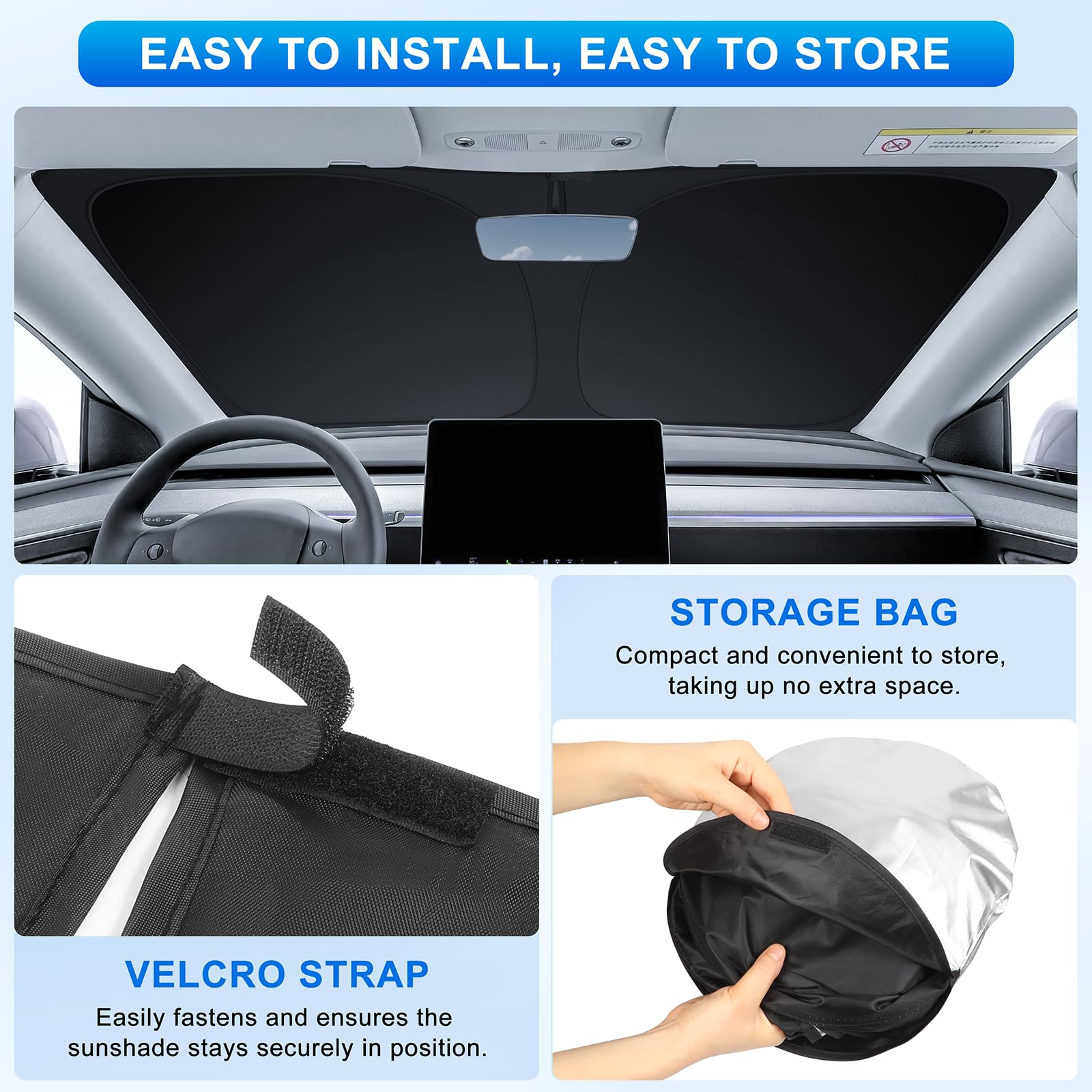 INSAUTO protecting Pacifica dashboard from sun to prevent fading and cracking