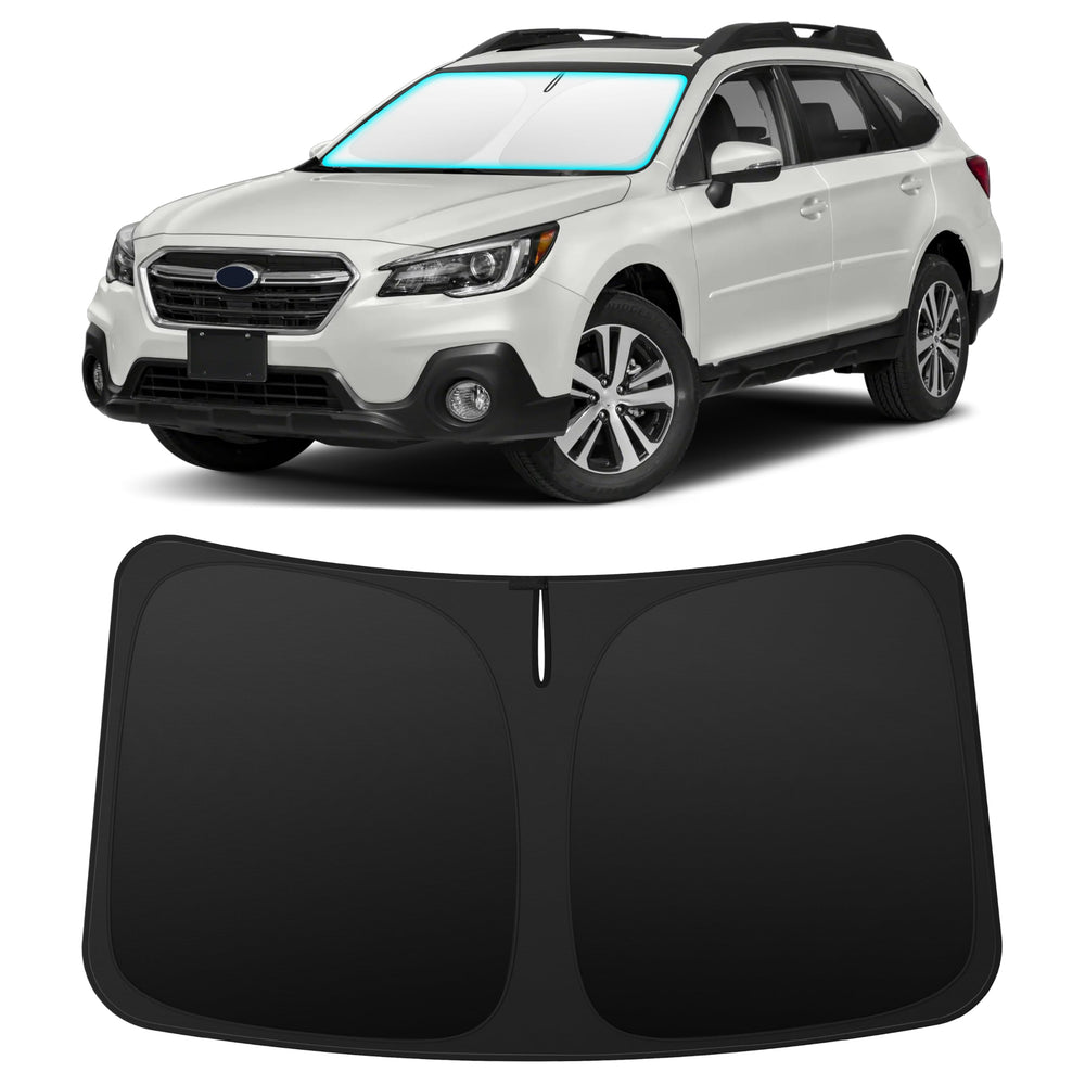 INSAUTO front view on Outback showing exact windshield coverage and cool cabin benefit
