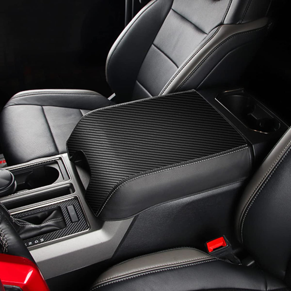 INTGET lifestyle shot inside F150 cabin showing upgraded interior appearance