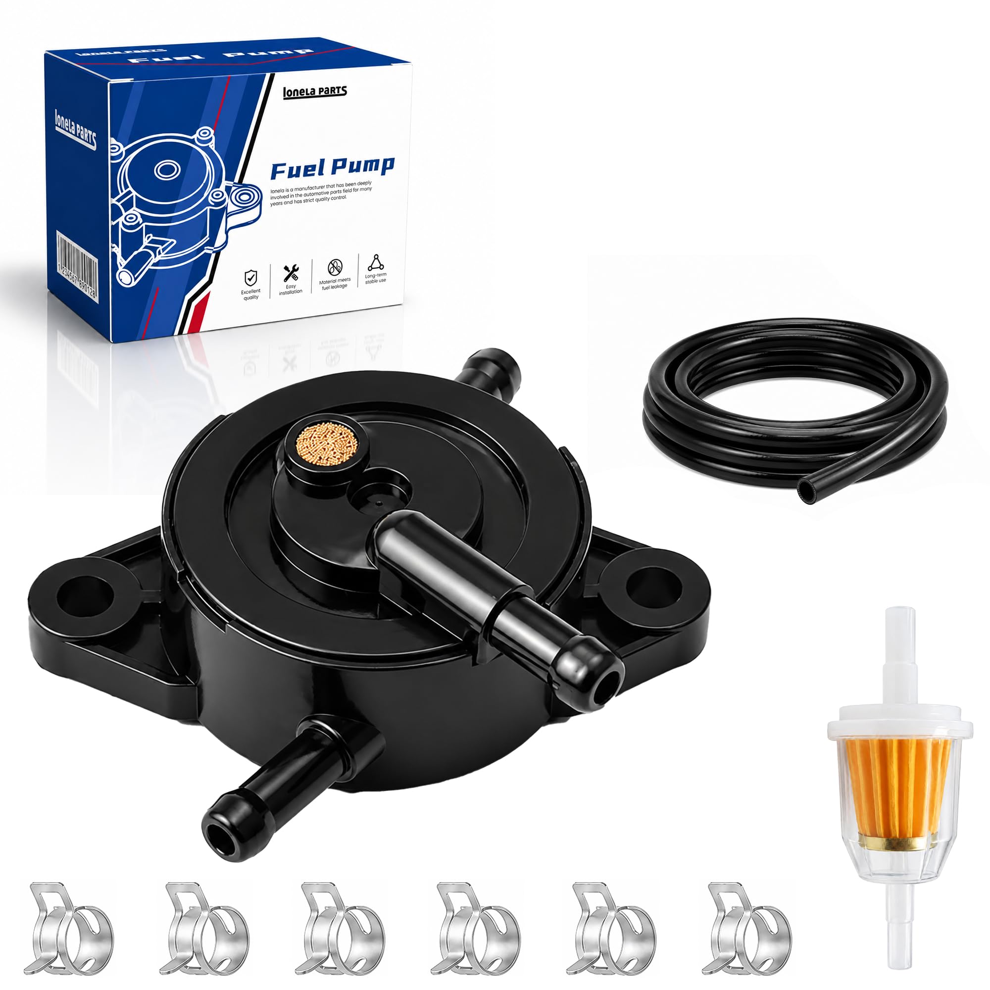 Ionela fuel pump front view showing compact replacement design and reliable fit