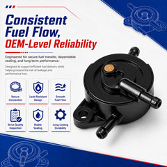 Ionela fuel pump mounted on mower engine demonstrating correct fit and function
