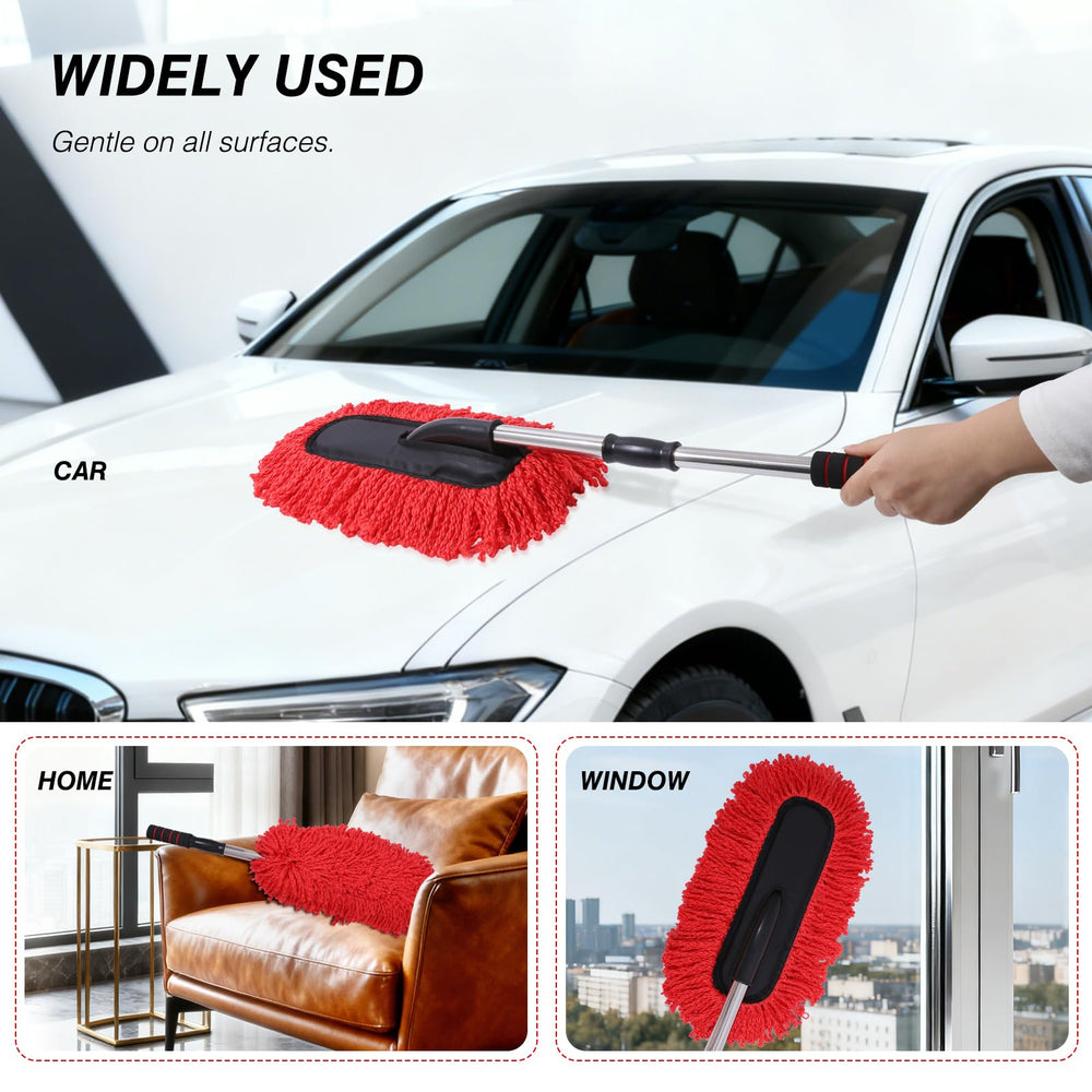 IPELY duster removing dust from car dashboard and vents without scratching