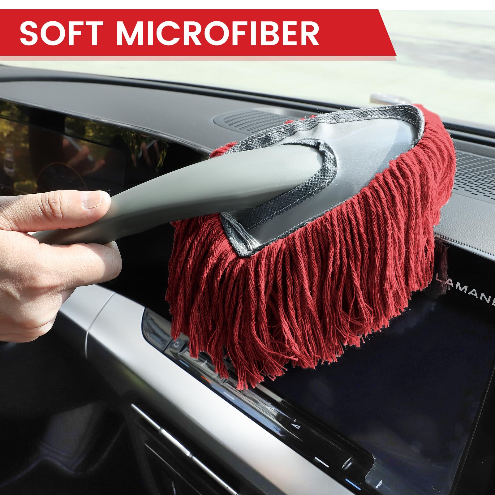 IPELY extendable handle fully extended demonstrating extra reach and control