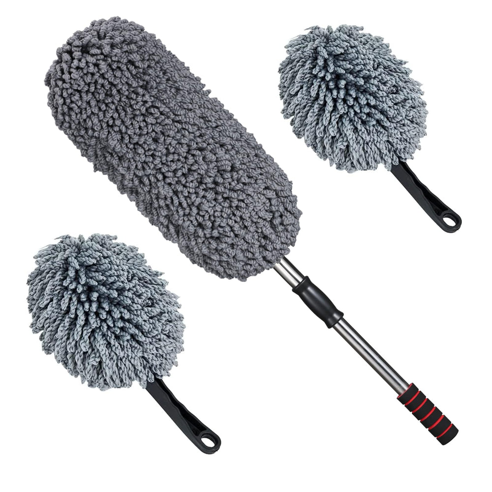 IPELY front packaging view showing three large microfiber dusters and benefits