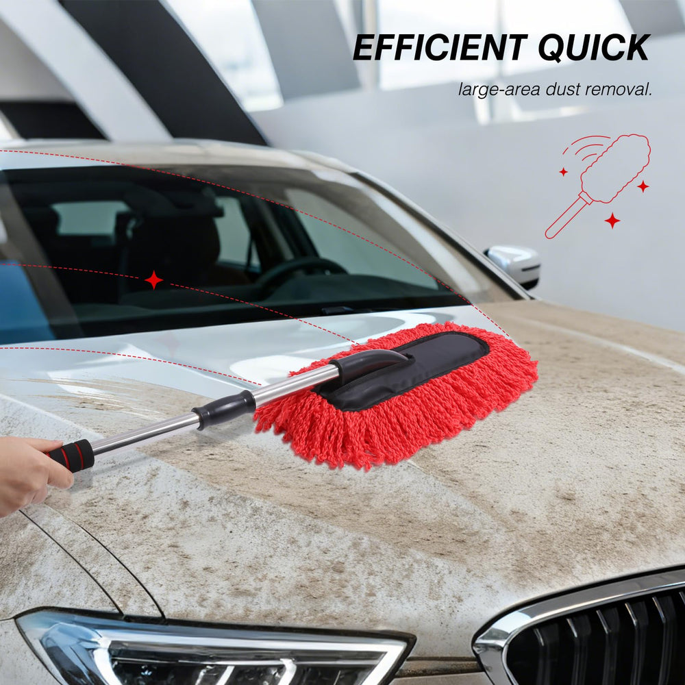 IPELY duster held in hand to show compact size and ergonomic advantage