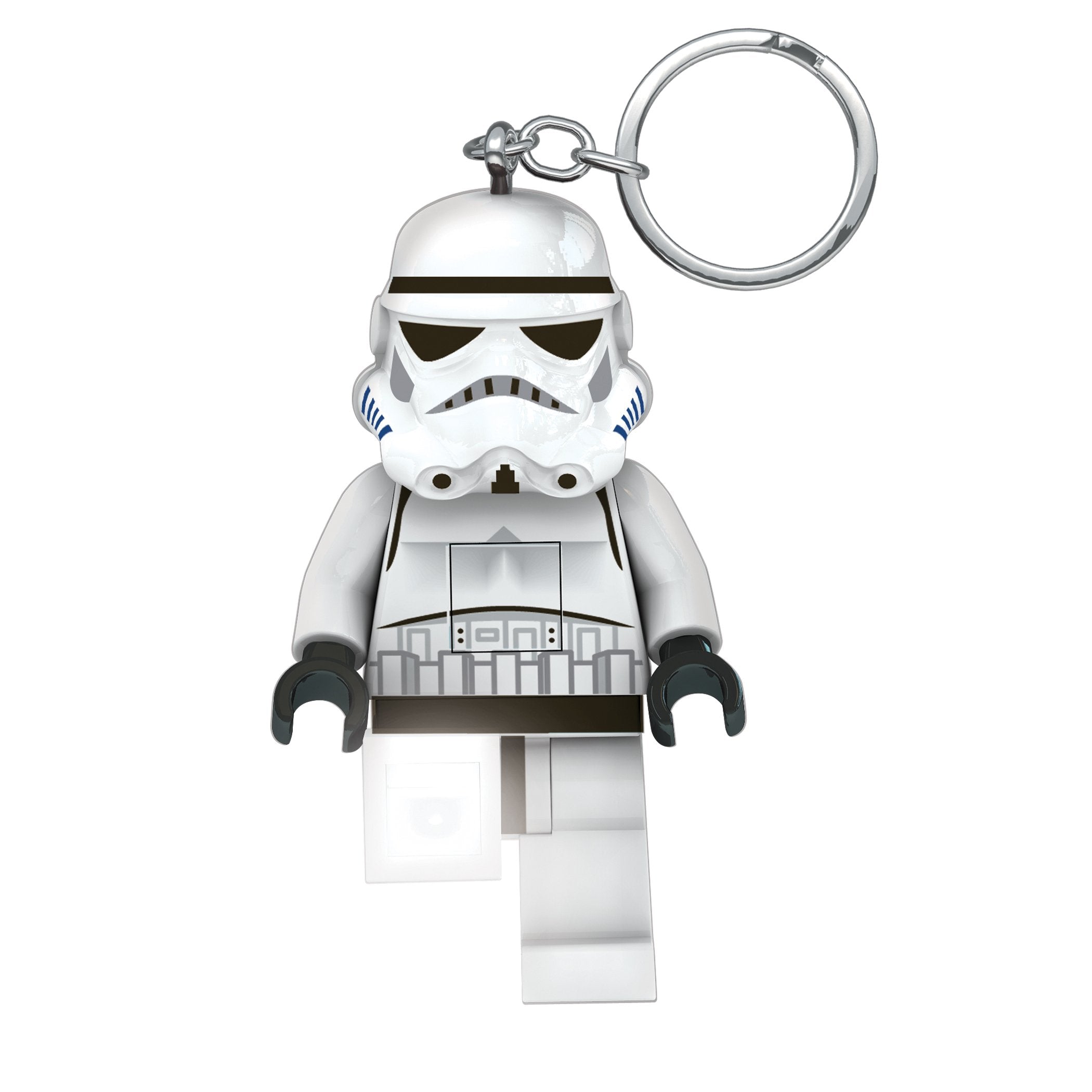 IQ LEGO Stormtrooper front view showing figure and clip, ideal for display