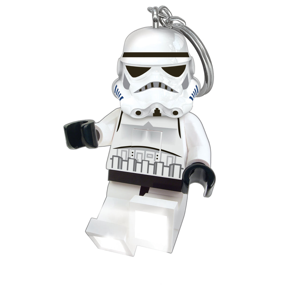 IQ LEGO Stormtrooper next to coin showing 3-inch scale for size clarity