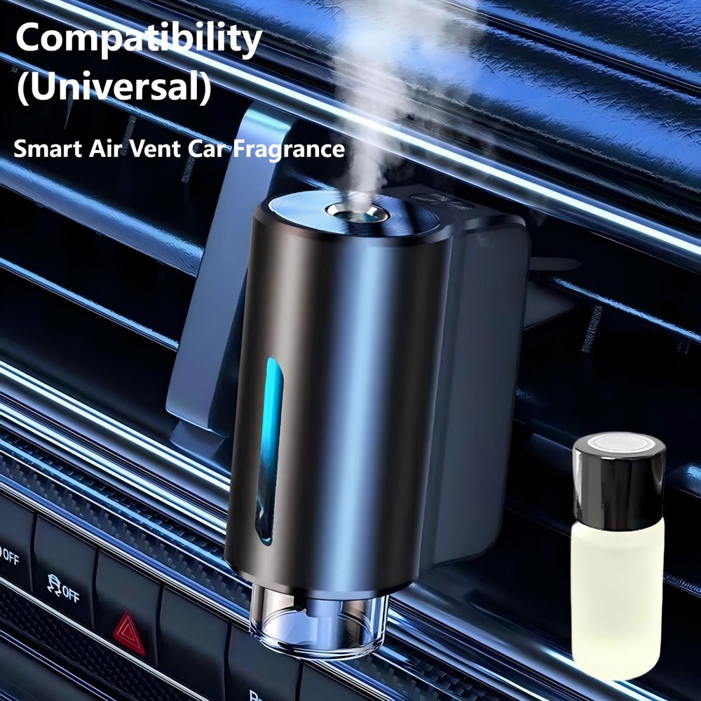 IQQI vial installed in vent-mounted diffuser showing easy fit benefit