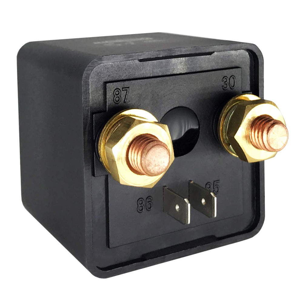 iRhapsody relay terminal close-up highlighting M8 studs for secure connections
