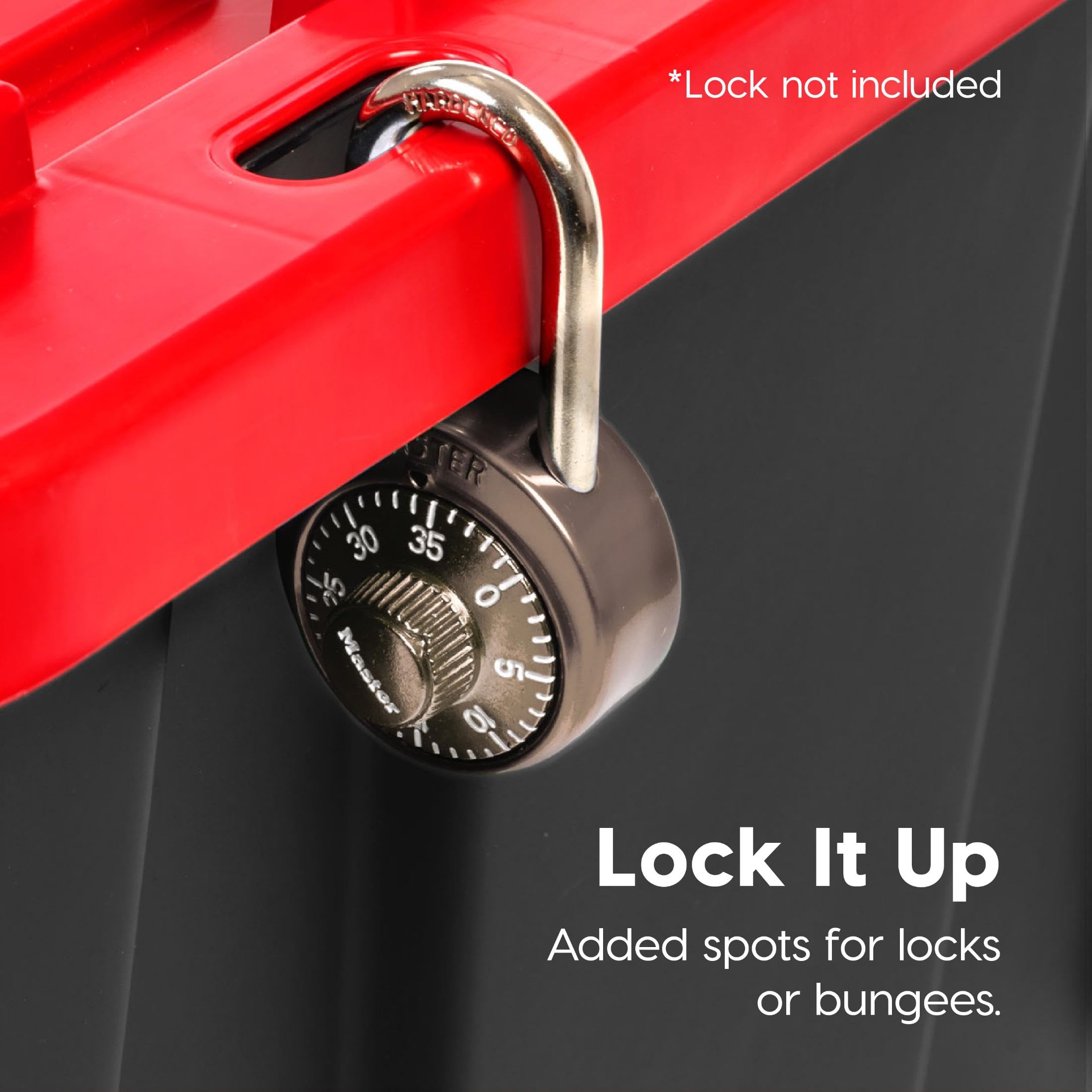IRIS USA handle detail demonstrating easy grip and safer transport