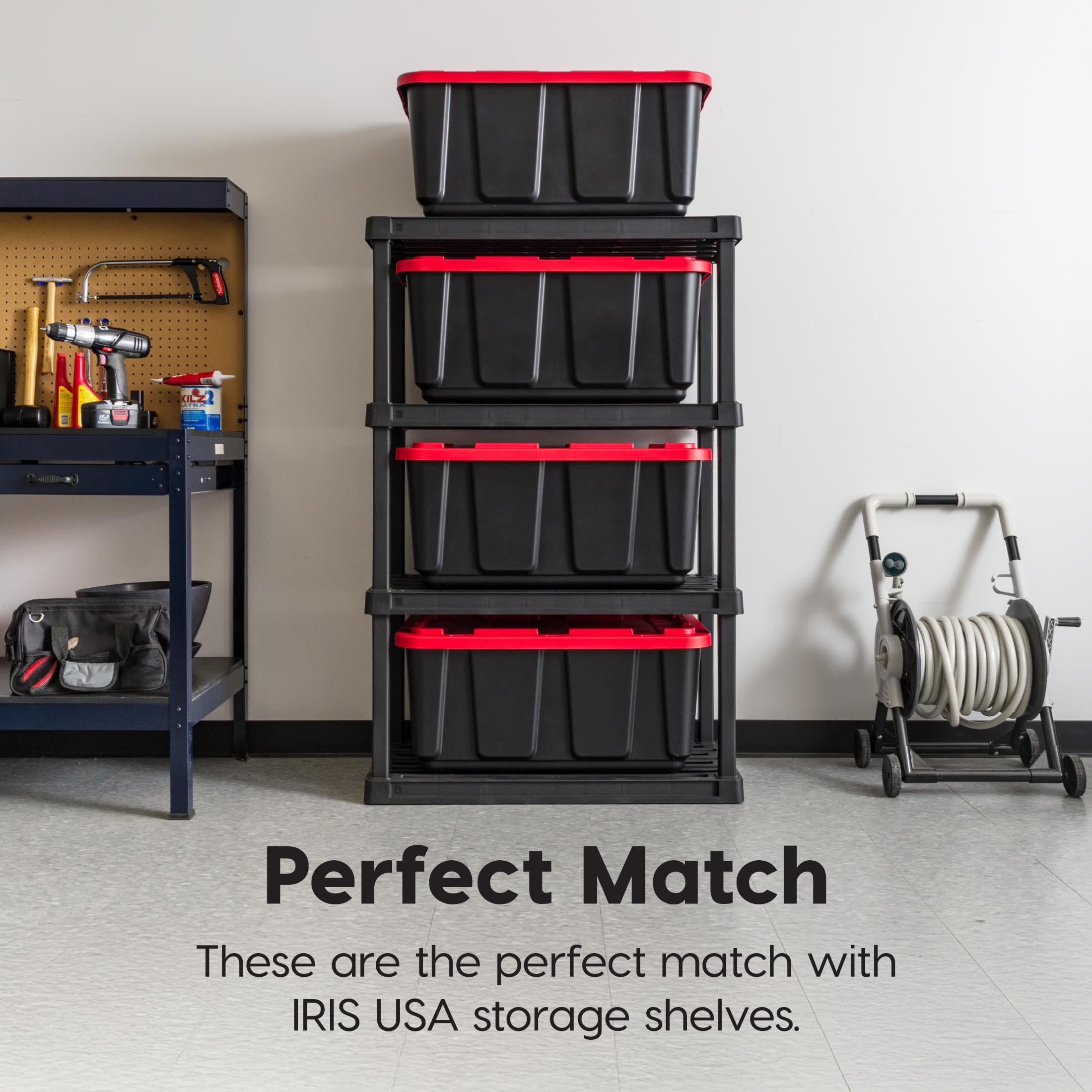 IRIS USA totes nested to save space when not in use benefit