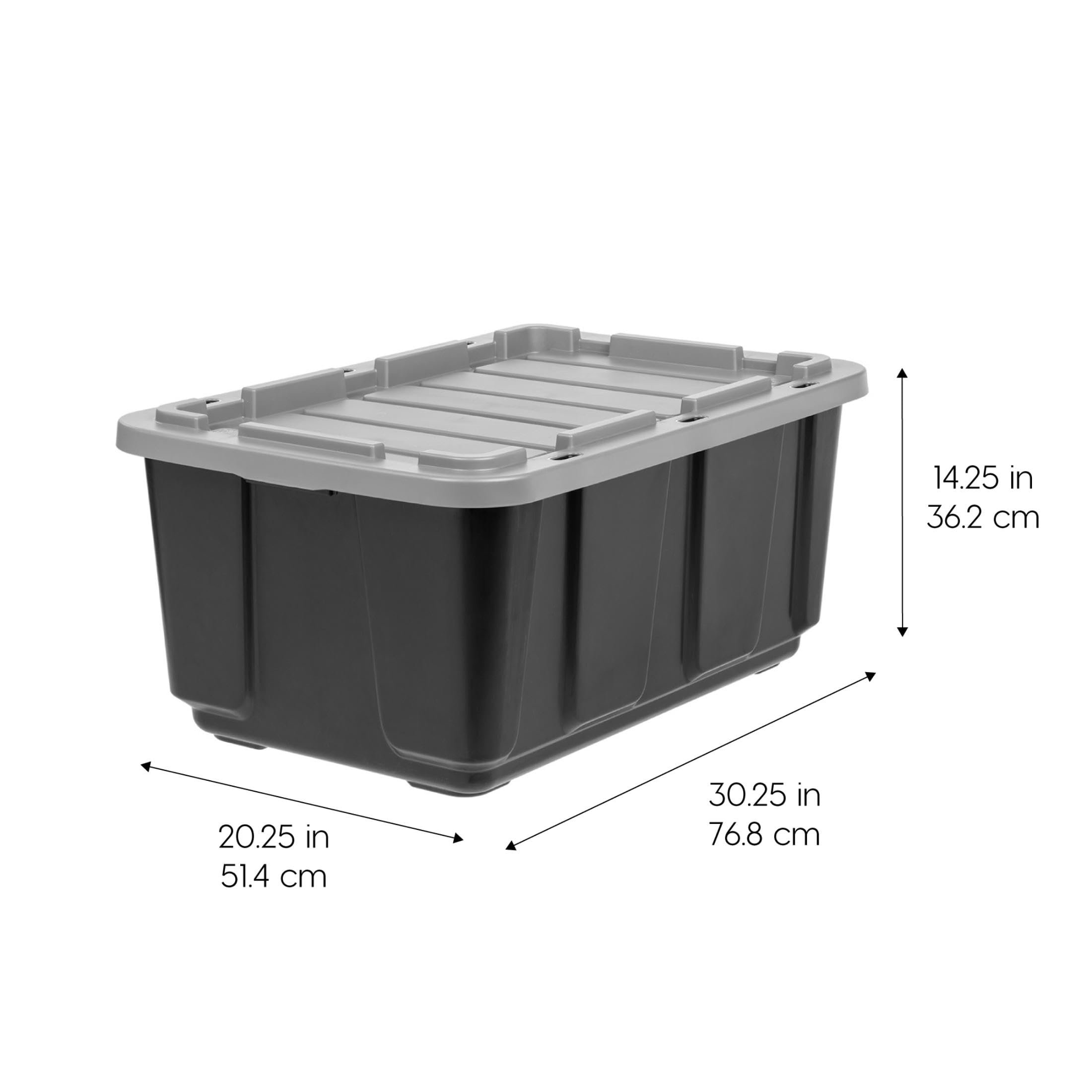 IRIS USA close-up of grooved lid demonstrating secure stacking benefit