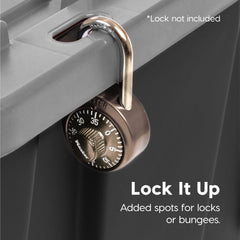 IRIS USA handle detail showing easy lift and transport benefit