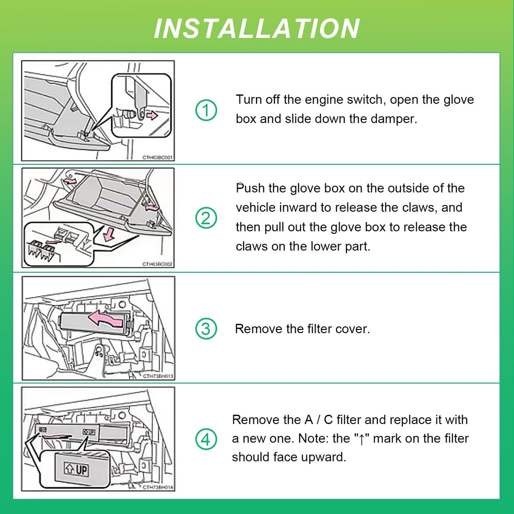 iRKY cabin air filter in vehicle trunk with tools, benefits fast maintenance on the go